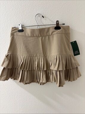 wild fable tan layered pleated mini skirt